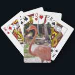 Pink Flamingo Playing Cards<br><div class="desc">pink flamingo close-up</div>