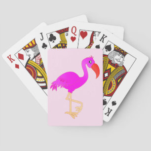 Pink Flamingo Playing Cards Gift Your Color - Text