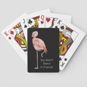 Pink Flamingo Playing Cards Stand A Chance