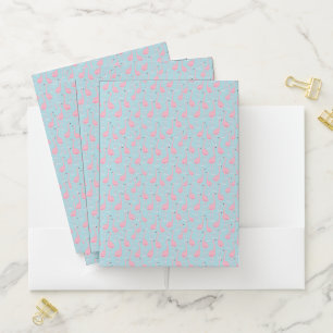 Pink Flamingo Pocket Folders (set of 5)