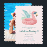 Pink Flamingo Pool Birthday Party Invitation<br><div class="desc">Pink Flamingo Pool Birthday Party Invitation</div>