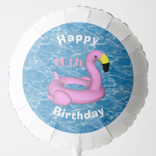 Pink flamingo pool toy balloon