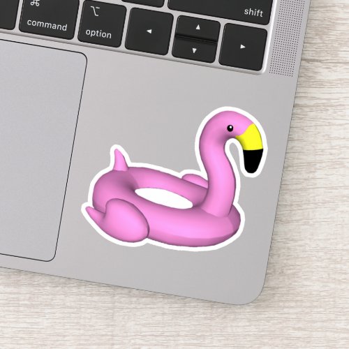 Pink flamingo pool toy  sticker