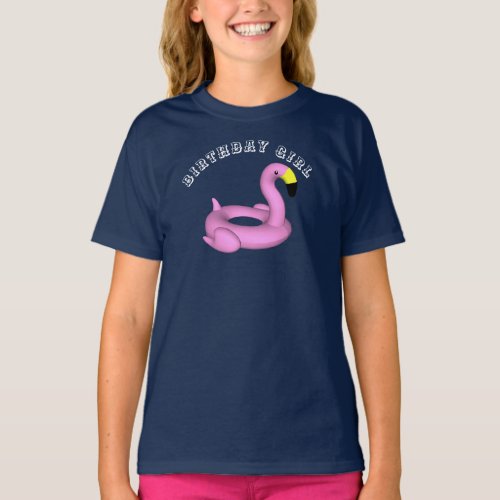Pink flamingo pool toy T_Shirt