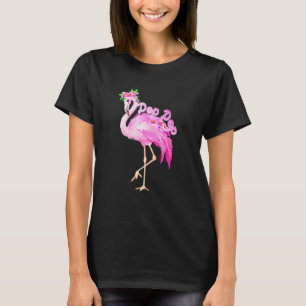 Pink Flamingo Pop Pop Bird Christmas Matching Fami T-Shirt