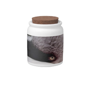 Pink Flamingo Portrait Drawing Effect Art Candy Jar