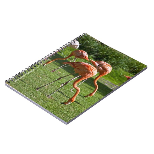 Pink Flamingo Portrait Drawing Effect Art Notebook (Left Side)