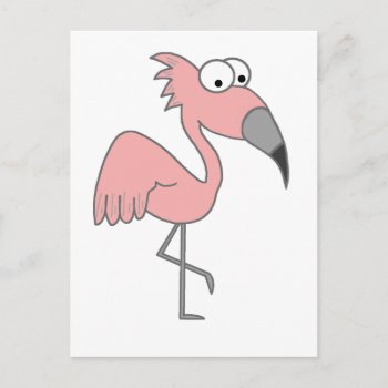 Pink Flamingo Postcard by mail_me at Zazzle