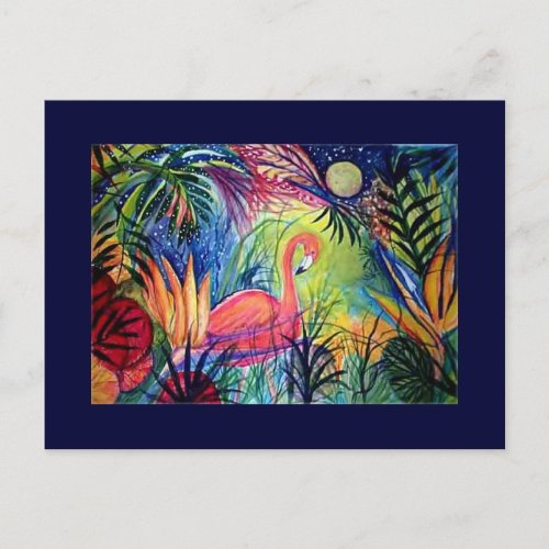 Pink Flamingo Postcard