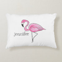 Pink Flamingo Preppy Tropical Personalized