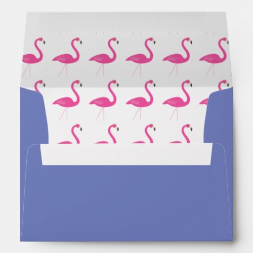 Pink Flamingo Purple Invitation Envelope