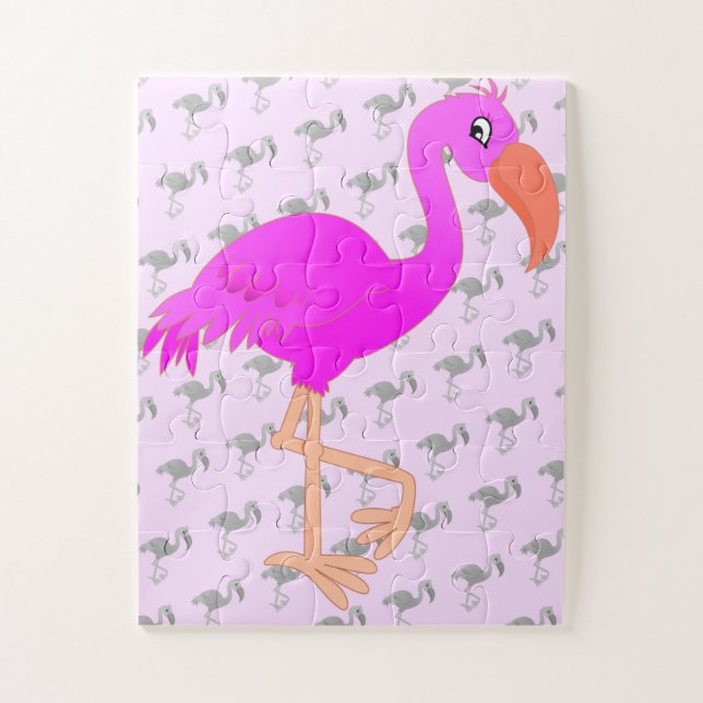 Pink Flamingo Puzzle Gift (Vertical)