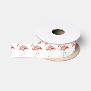 Pink Flamingo Satin Ribbon