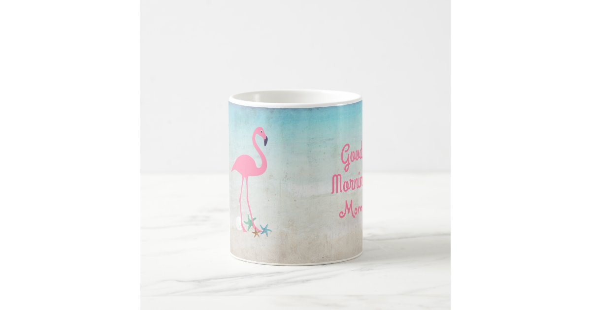 Pink Flamingo Seaside Design For Mom Coffee Mug | Zazzle