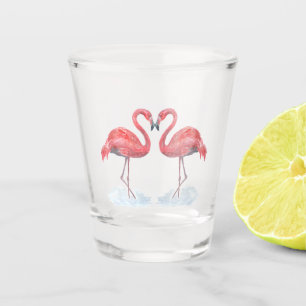 Pink Flamingo . Shot Glass