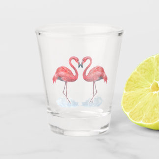 Pink Flamingo . Shot Glass