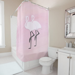 Pink Flamingo Shower Curtain