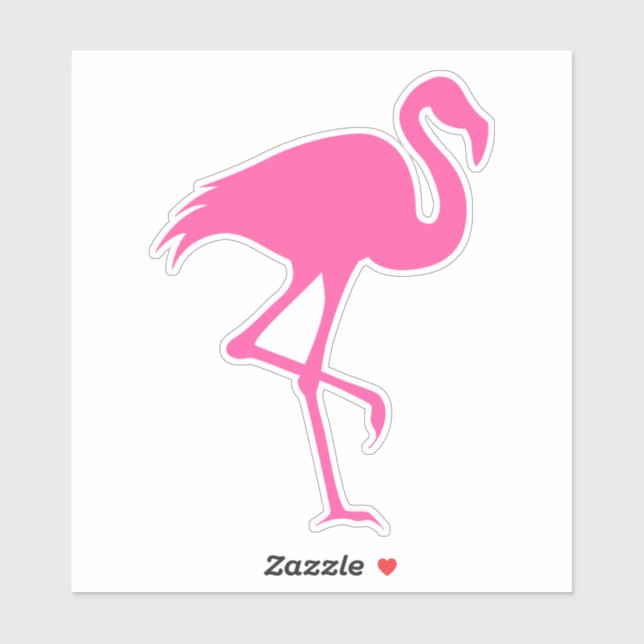 Pink Flamingo Silhouette Bird Animal Wildlife  Sticker (Sheet)