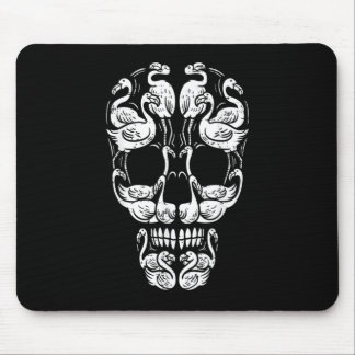 Pink Flamingo Skull Breast Cancer Awareness Hallow Mouse Pad