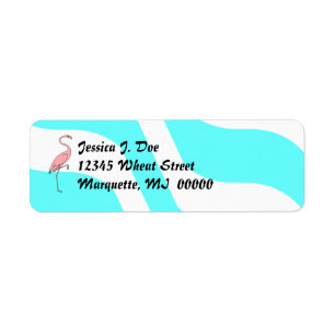 Pink Flamingo Snowbirds Winter mild Address Labels