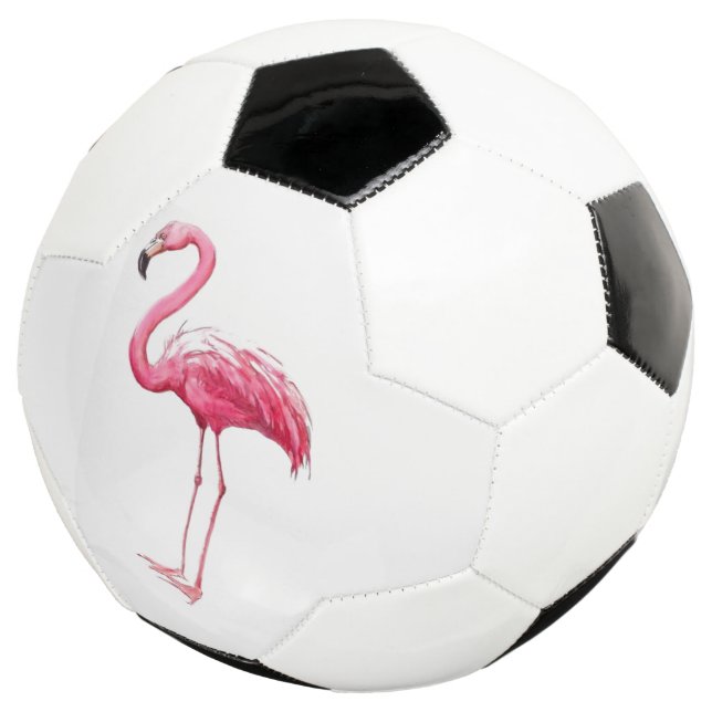 Pink Flamingo Soccer Ball (Three Quarter)
