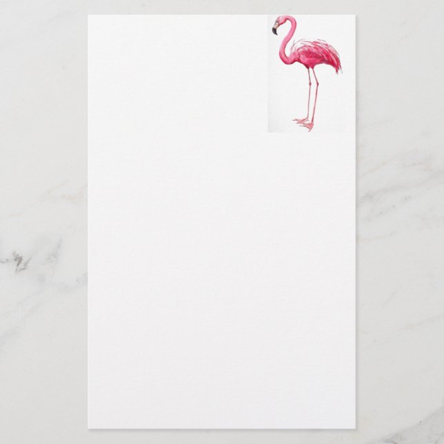 Pink Flamingo Stationery (Front)