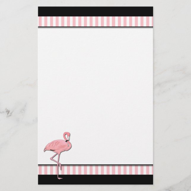 Pink Flamingo Stationery (Front)