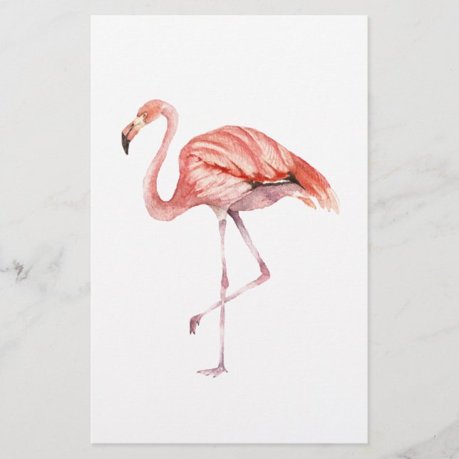 Pink Flamingo Stationery (Front)