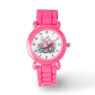 Pink Flamingo Sublimation Watch
