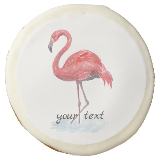 Pink Flamingo . Sugar Cookie (Front)