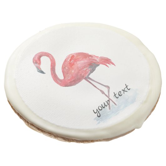Pink Flamingo . Sugar Cookie (Angled)