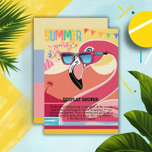 Pink Flamingo Summer Party Enclosure Card