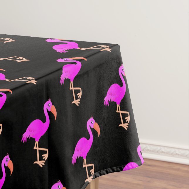 Pink Flamingo Tablecloth Custom Color (In Situ)
