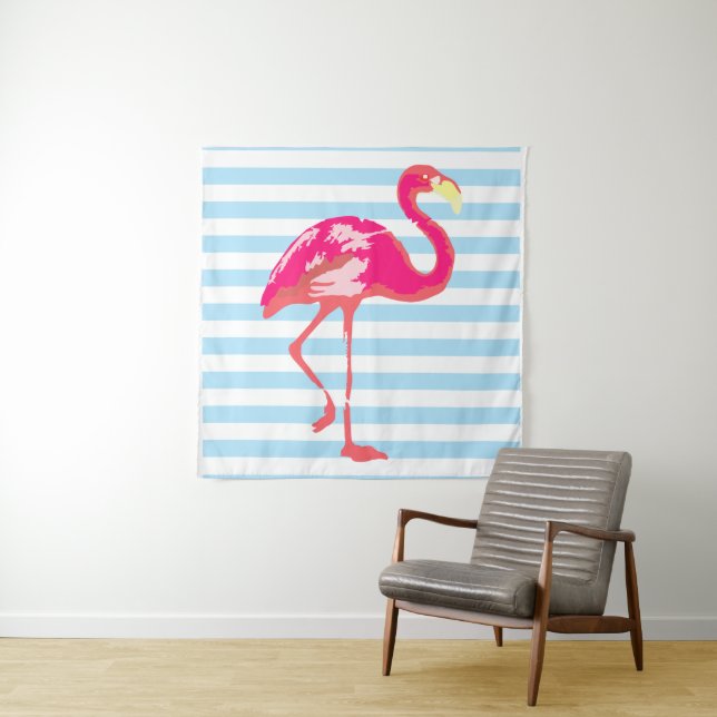Pink Flamingo Tapestry (In Situ (Horizontal))
