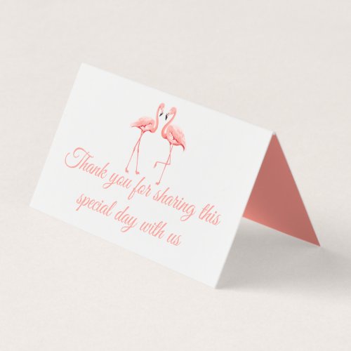 Pink Flamingo Thank You Tropical Wedding Party