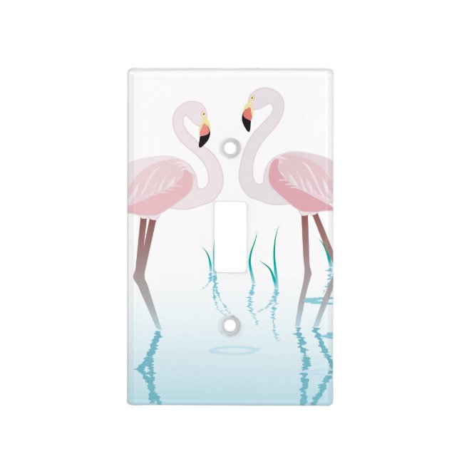 Pink Flamingo Theme Home Decor Light Switch Cover (Front)
