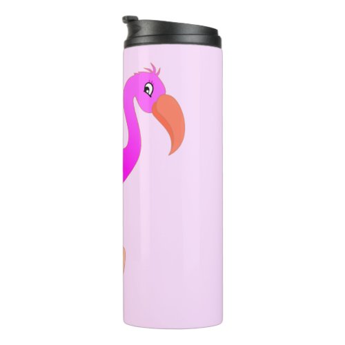Pink Flamingo Thermal Tumbler