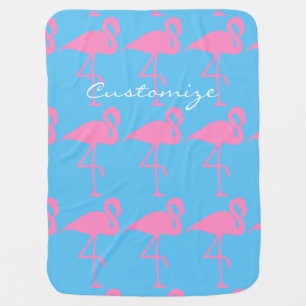 Pink Flamingo Thunder_Cove Baby Blanket