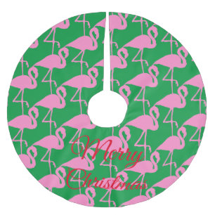 Pink Flamingo Thunder_Cove Brushed Polyester Tree Skirt