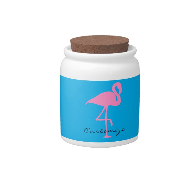 Pink Flamingo Thunder_Cove Candy Jar (Front)