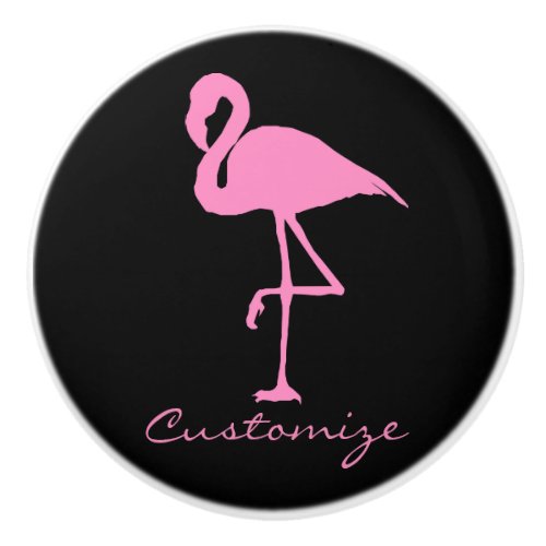 Pink Flamingo Thunder_Cove Ceramic Knob