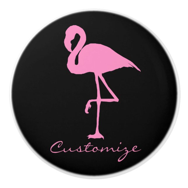 Pink Flamingo Thunder_Cove Ceramic Knob (Front)