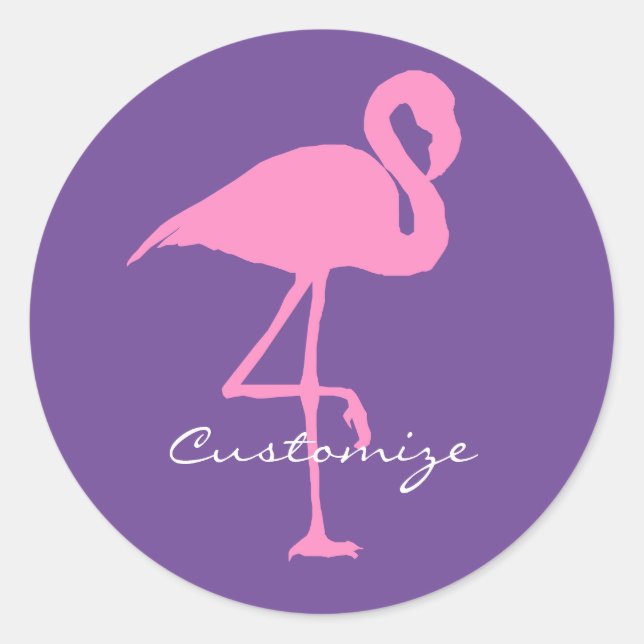Pink Flamingo Thunder_Cove Classic Round Sticker (Front)