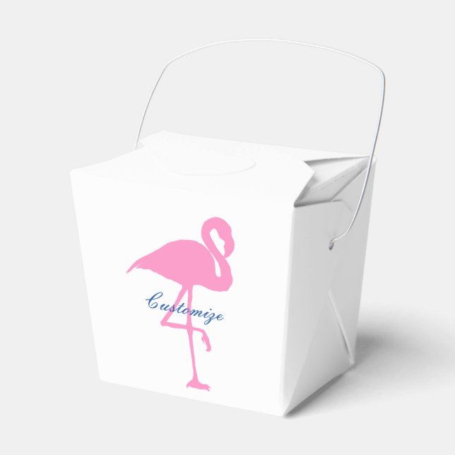 Pink Flamingo Thunder_Cove Favor Boxes (Front Side)
