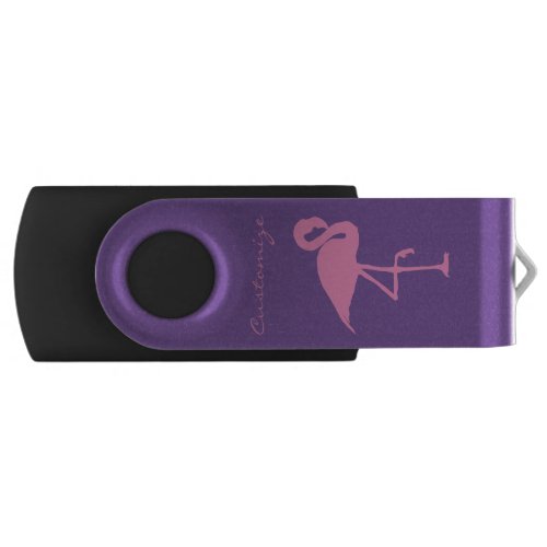 Pink Flamingo Thunder_Cove Flash Drive