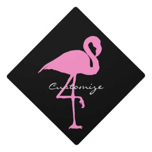 Pink Flamingo Thunder_Cove Graduation Cap Topper