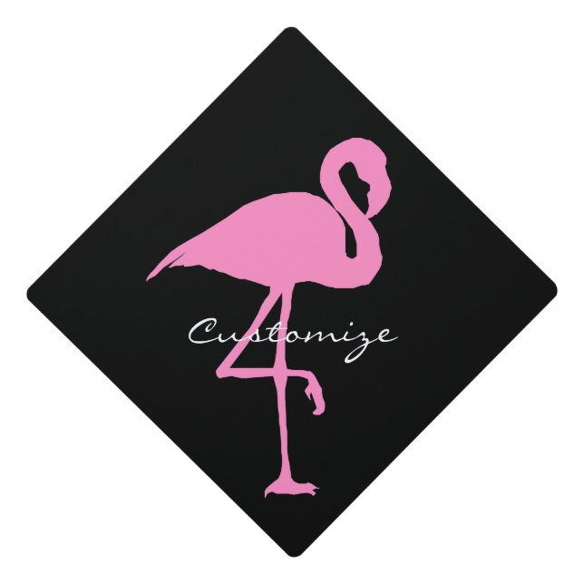 Pink Flamingo Thunder_Cove Graduation Cap Topper (Front)
