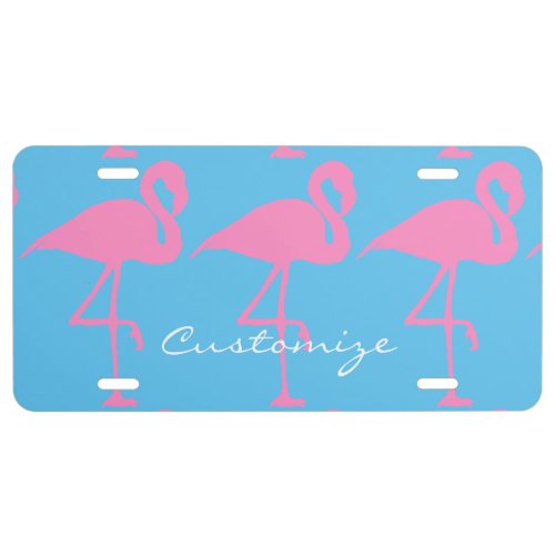 Pink Flamingo Thunder_Cove License Plate