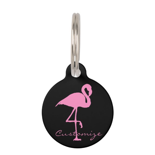 Pink Flamingo Thunder_Cove Pet ID Tag (Front)