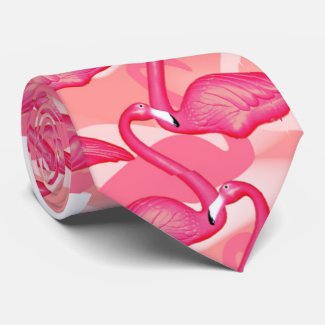 pink flamingo tie